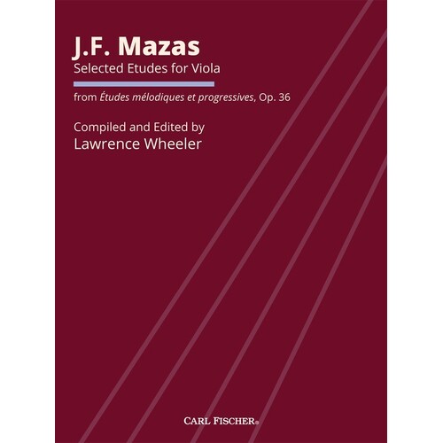 Mazas - Selected Etudes For Viola (Softcover Book)