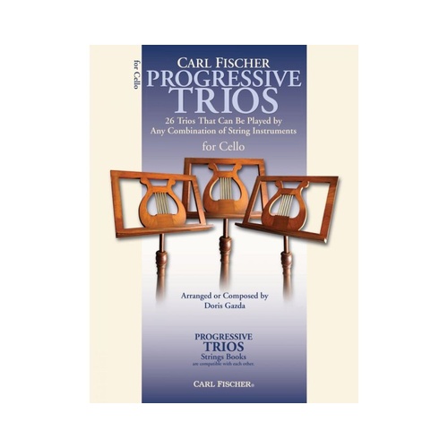 Progressive Trios for Strings Cello by Carl Fischer, 48 Pages