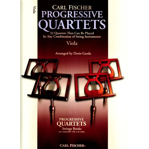 Progressive Quartets for Strings - Viola by Doris Gazda, 48 Pages, String Quartet, Published by Carl Fischer