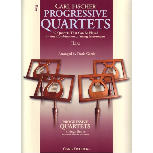 Progressive Quartets for Strings - Double Bass by Doris Gazda, 48 Pages, String Quartet, Published by Carl Fischer