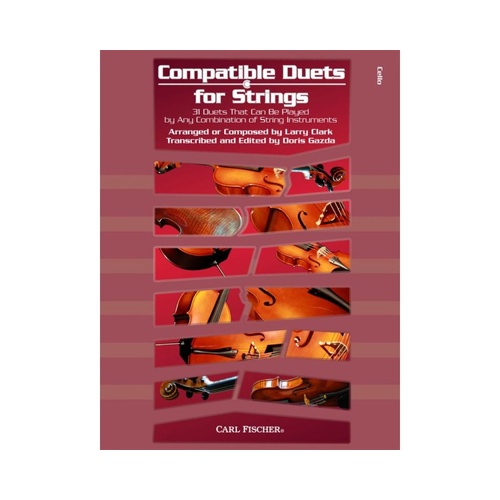 Compatible Duets for Strings - Cello by Larry Clark, 48 pages, String Duo, published by Carl Fischer