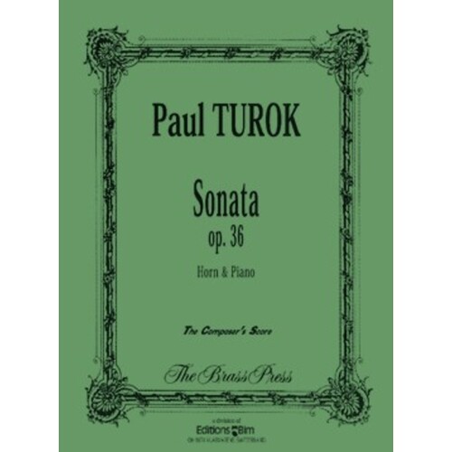 Sonata Op 36 French Horn Piano Book