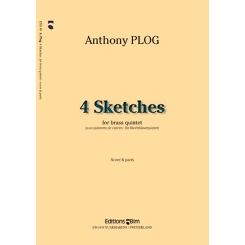 Plog - 4 Sketches For Brass Quintet (Music Score/Parts) Book