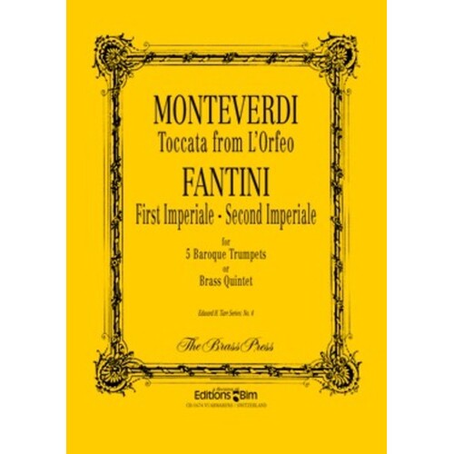 Toccata From Lorfeo Fantini 1st 2nd Imperiale