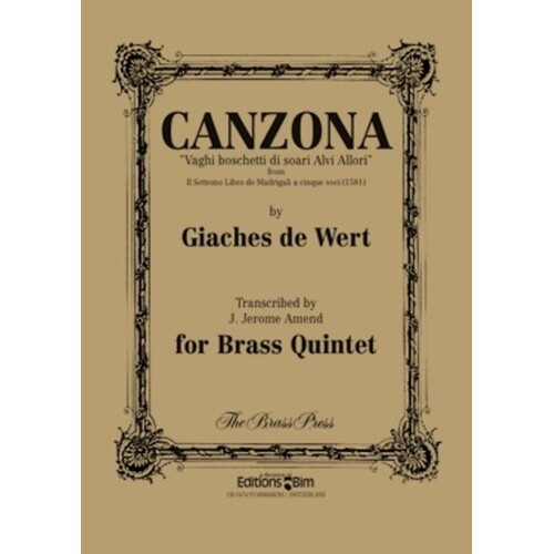Canzona For Brass Quintet Book