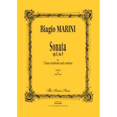 Sonata Op 8 No 9 For 2 Bass Trombones Book