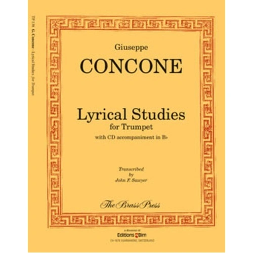 Concone Lyrical Studies for Trumpet Book with CD