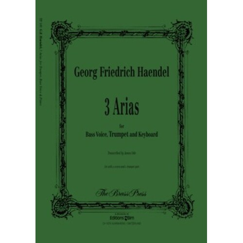 Arias 3 Bass Voice Trumpet/Piano Book