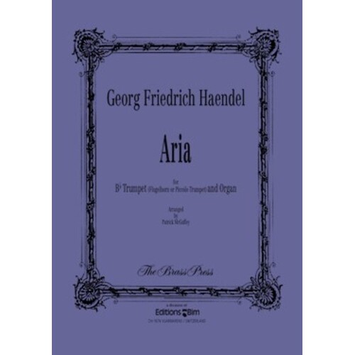 Aria For Trumpet (Or Flugelhorn / Piccolo) Organ Book