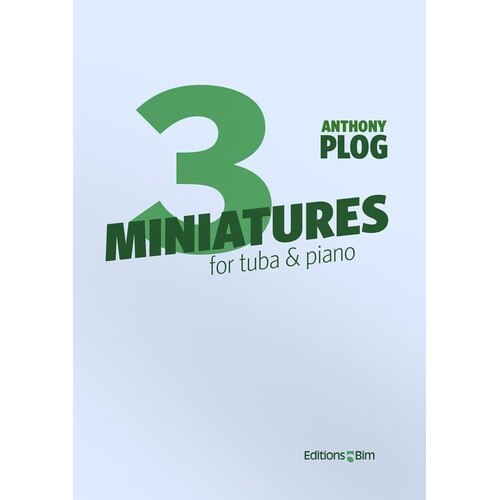 Plog - 3 Miniatures For Tuba/Piano (Softcover Book)