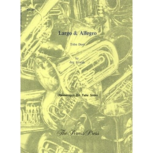 Largo And Allegro For 2 Tubas Book