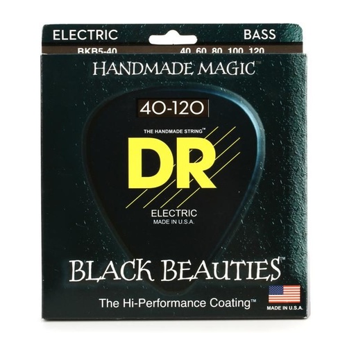 DR BKB5-40 K3 Black Beauties 5-String Electric Bass Strings (40-120)