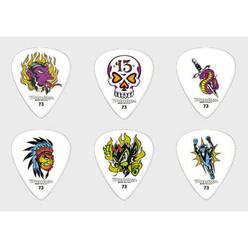 6 x Jim Dunlop BLACKLINE ORIGINAL Assorted Guitar Picks 1.00mm *New* BL100P1.0