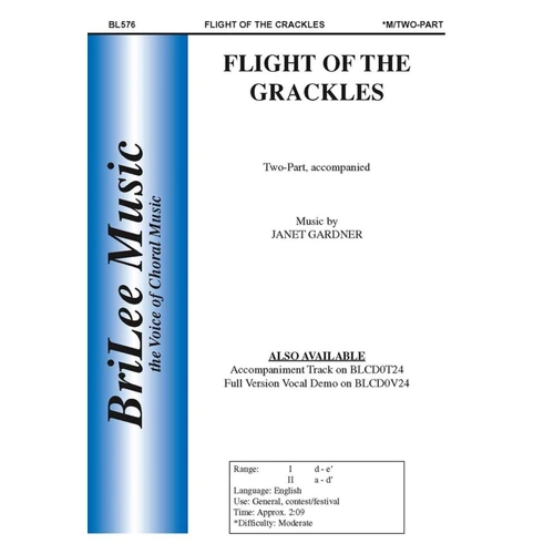 Flight of the Grackles 2 Part Choral Sheet Music by BriLee Music, 12 Pages