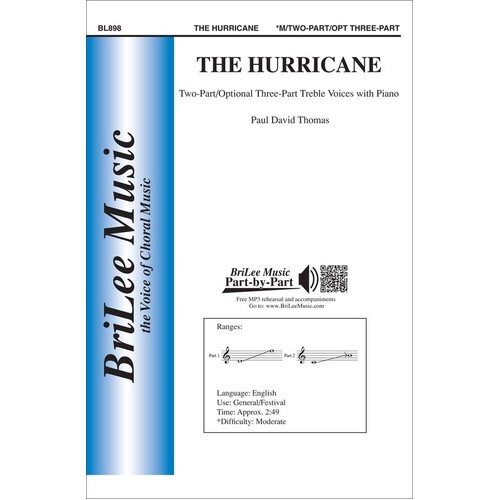 Hurricane 2 Part Opt 3 Part Treble (Octavo) Book