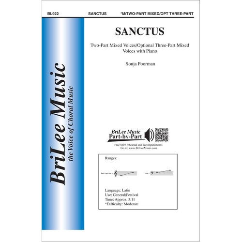 Sanctus 2 Part Opt 3 Part (Octavo) Book
