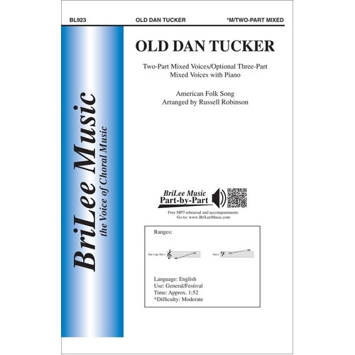 Old Dan Tucker 2 Part Opt 3 Part (Octavo) Book