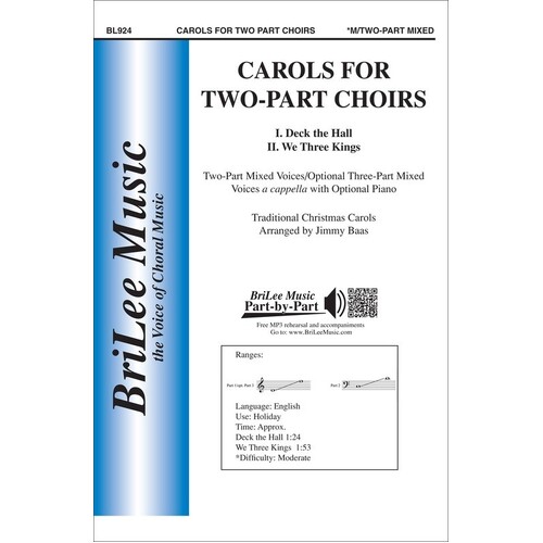 Carols For Two Part Choirs 2 Part Opt 3 Part A Cappella (Octavo) Book