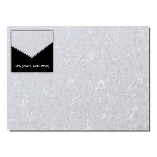 GT 3-Ply White Pearl Blank Pickguard 28.7cm x 24cm (Pk-1)