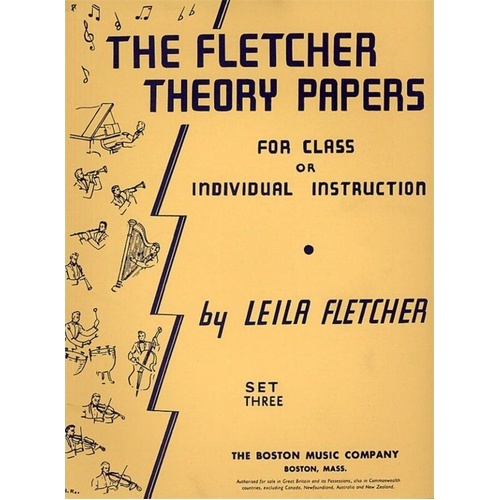 Fletcher Theory Papers Set 3 by Leila Fletcher, Green Cover, Boston Music
