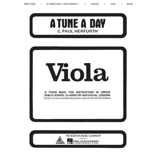 A Tune A Day Viola Book 3 (Softcover Book)
