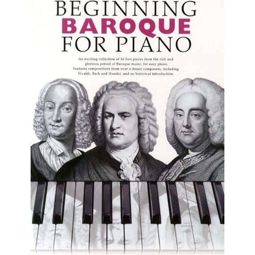 Beginning Baroque For Piano (Softcover Book)