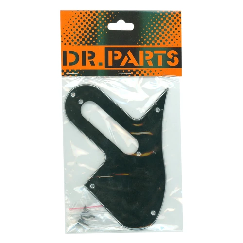 Dr Parts Mandolin Scratchplate 3 Ply Black with Pickup Rout