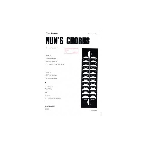 Nuns Chorus Sop Solo / SSA Arrangement by Benatsky