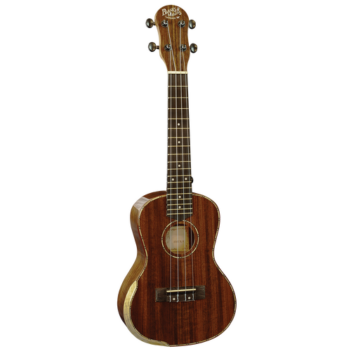 Barnes & Mullins BMUK5C Concert Ukulele with Walnut Top, Back & Sides, High Gloss Finish, 18 Frets, Aquila Strings, Strap Buttons