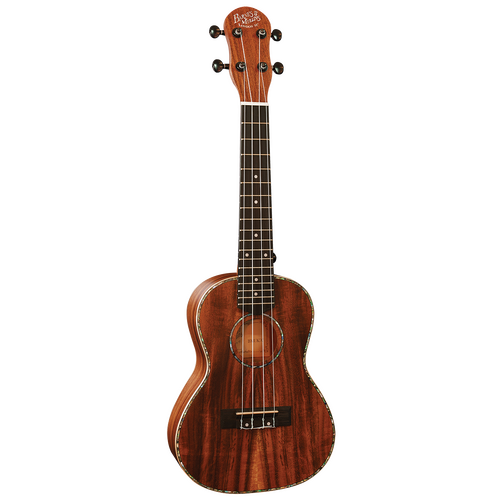 Barnes & Mullins BMUK7C Concert Ukulele - Koa Top, Natural Satin Finish, Aquila Nylgut Strings, Composite Wood Fingerboard & Bridge