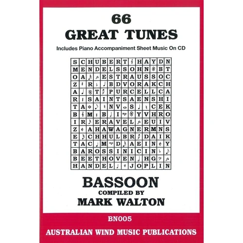 66 Great Tunes for Bassoon Book/CD by Mark Walton