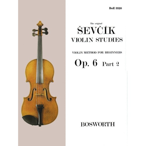 Sevcik Violin Studies Op 6 Pt 2 (Softcover Book)