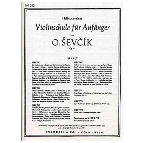 Sevcik Violin Studies Op 6 Pt 3 (Softcover Book)