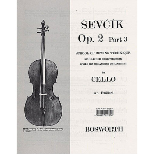 Sevcik Cello Studies Op 2 Pt 3 (Softcover Book)