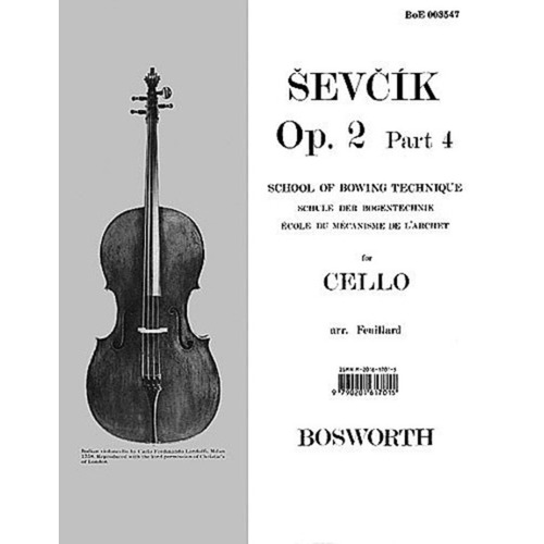 Sevcik Cello Studies Op 2 Pt 4 (Softcover Book)