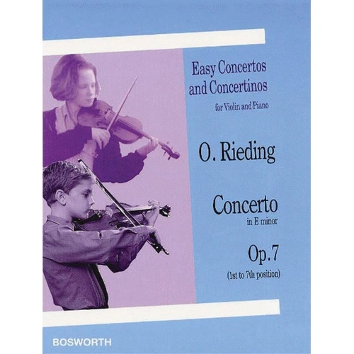 Rieding - Concerto in E Minor Op. 7 for Violin and Piano, Easy Concertos and Concertinos Series