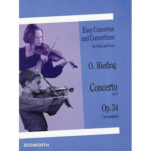 Rieding Concerto in G Major Op. 34 for Violin and Piano - Easy Concertos Series