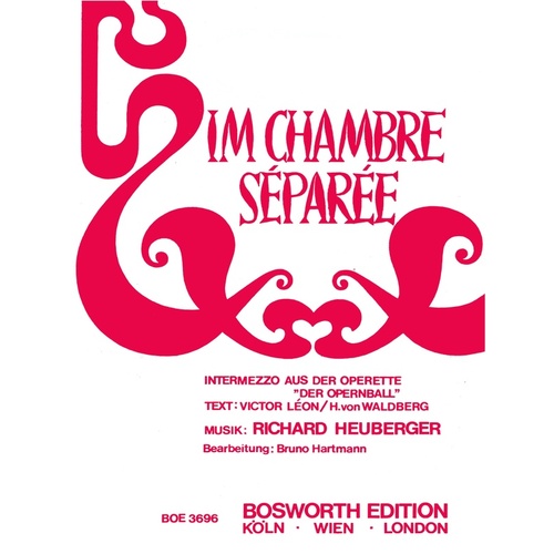 Heuberger Im Chambre Separee Piano(Archive Book