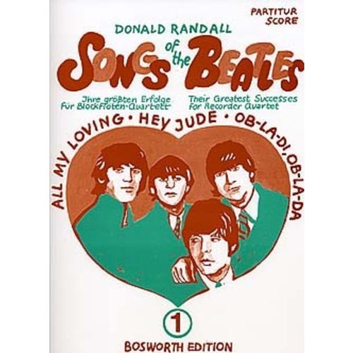 Beatles Songs Of Book 1 Recorder Quartet Book