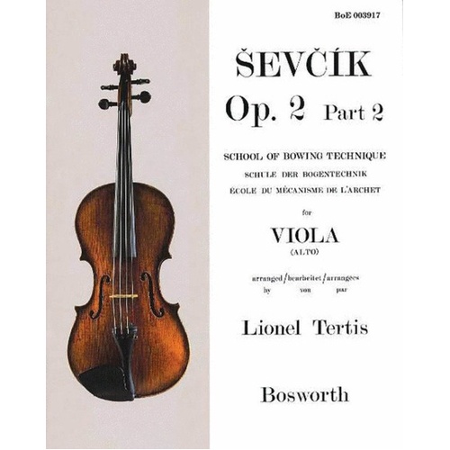 Sevcik Viola Studies Op. 2 Part 2 by Otakar Sevcik, Published by Bosworth