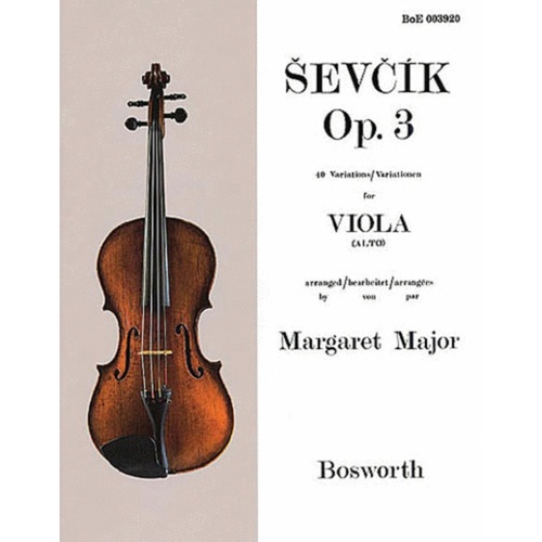Sevcik Viola Studies Op 3 40 Variations (Softcover Book)