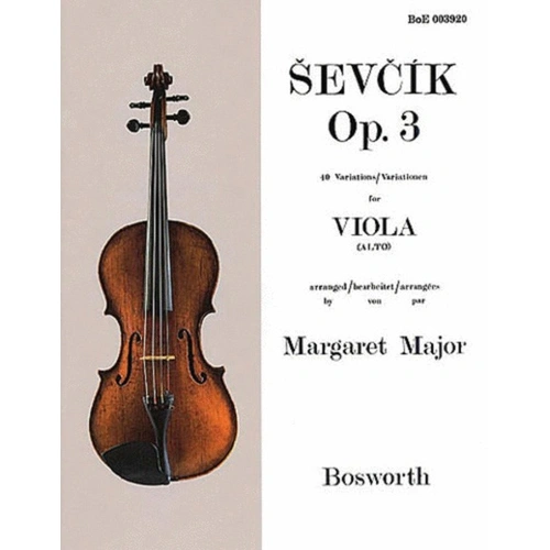 Sevcik Viola Studies Op. 3: 40 Variations for Viola by Bosworth