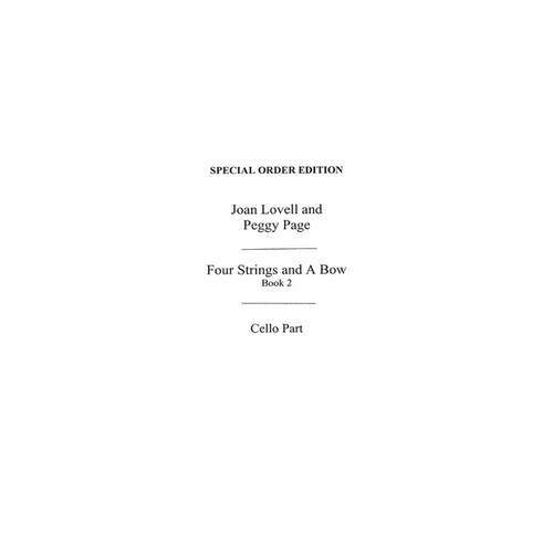 Lovell 4 Strings And A Bow Book 2 Cello Pt(Ar Book