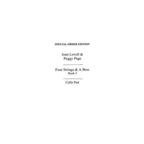 Lovell 4 Strings And A Bow Book 3 Cello Pt(Ar Book
