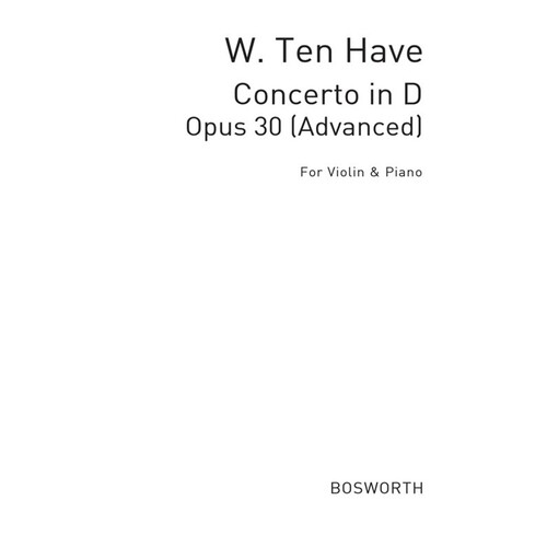 Ten Have Concerto D Op.30 Violin And Piano(Arc) Book