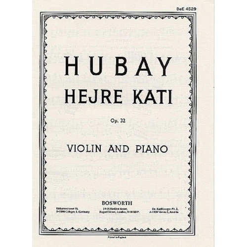 Hubay - Hejre Kati Op. 32 for Violin and Piano