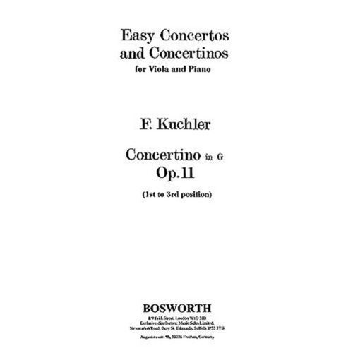 Kuchler - Concertino G Majorop 11 Viola/Piano (Softcover Book)