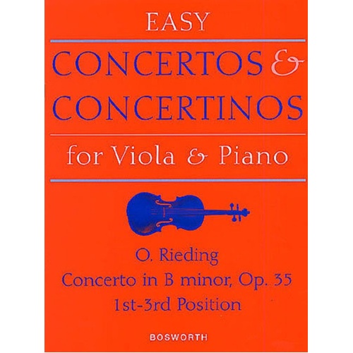 Rieding - Concerto B Minor Op 35 Viola/Piano (Softcover Book)