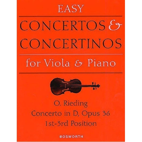 Rieding Concerto D Major Op. 36 for Viola and Piano, Bosworth Edition