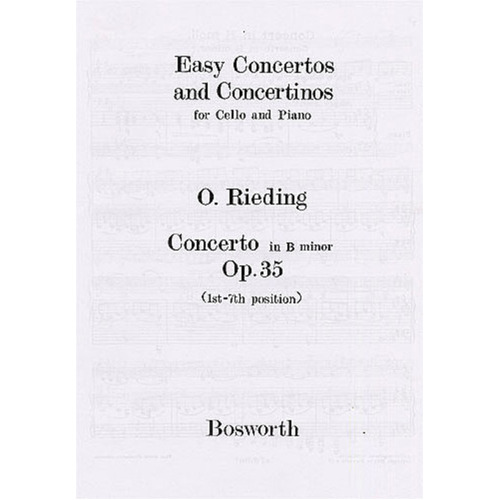 Rieding - Concerto B Minor Op 35 Cello/Piano (Softcover Book)
